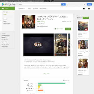The Great Ottomans (Android 4.0.3+) CY GR RO TR AZ MK - Non incent